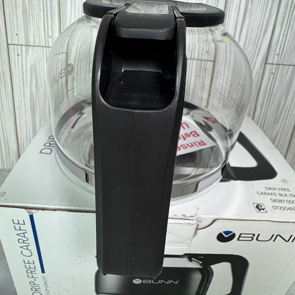 Bunn 10 Cup Drip-Free Coffee Carafe Black Handle Glass Replacement 58387.0007
